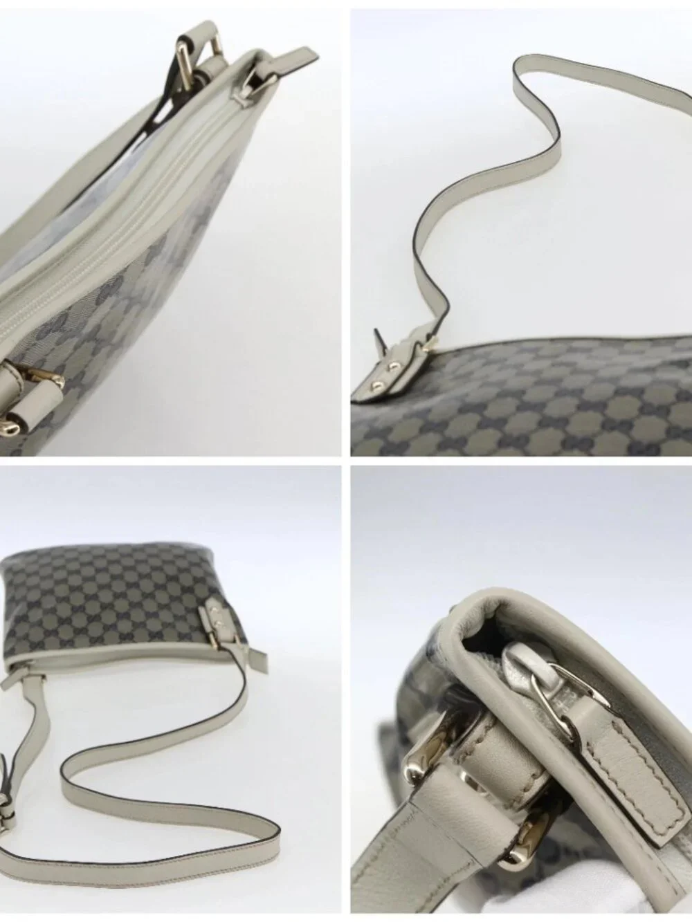 GUCCI GG Crystal Shoulder Bag Coated Canvas Navy Gold 257246 Auth 173553V - Picture 16 of 16